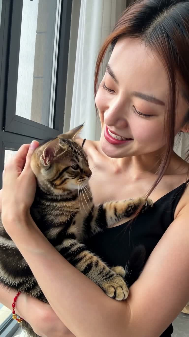 小猫发现发丝