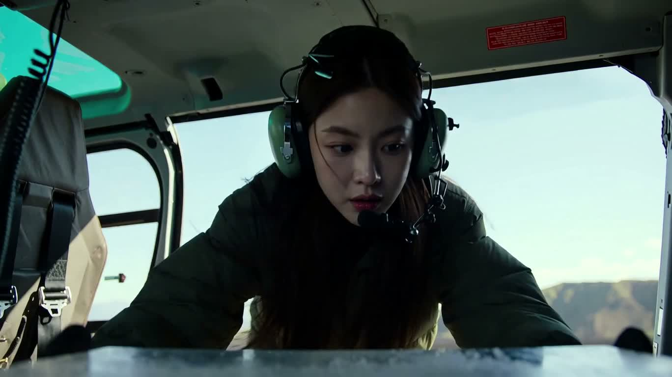 直升机投冰引发温泉喷发 — AI video creation