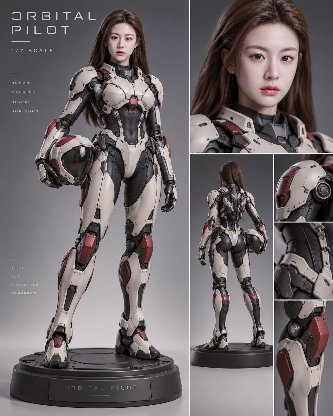 成年机甲驾驶员收藏手办概念渲染 — AI image creation