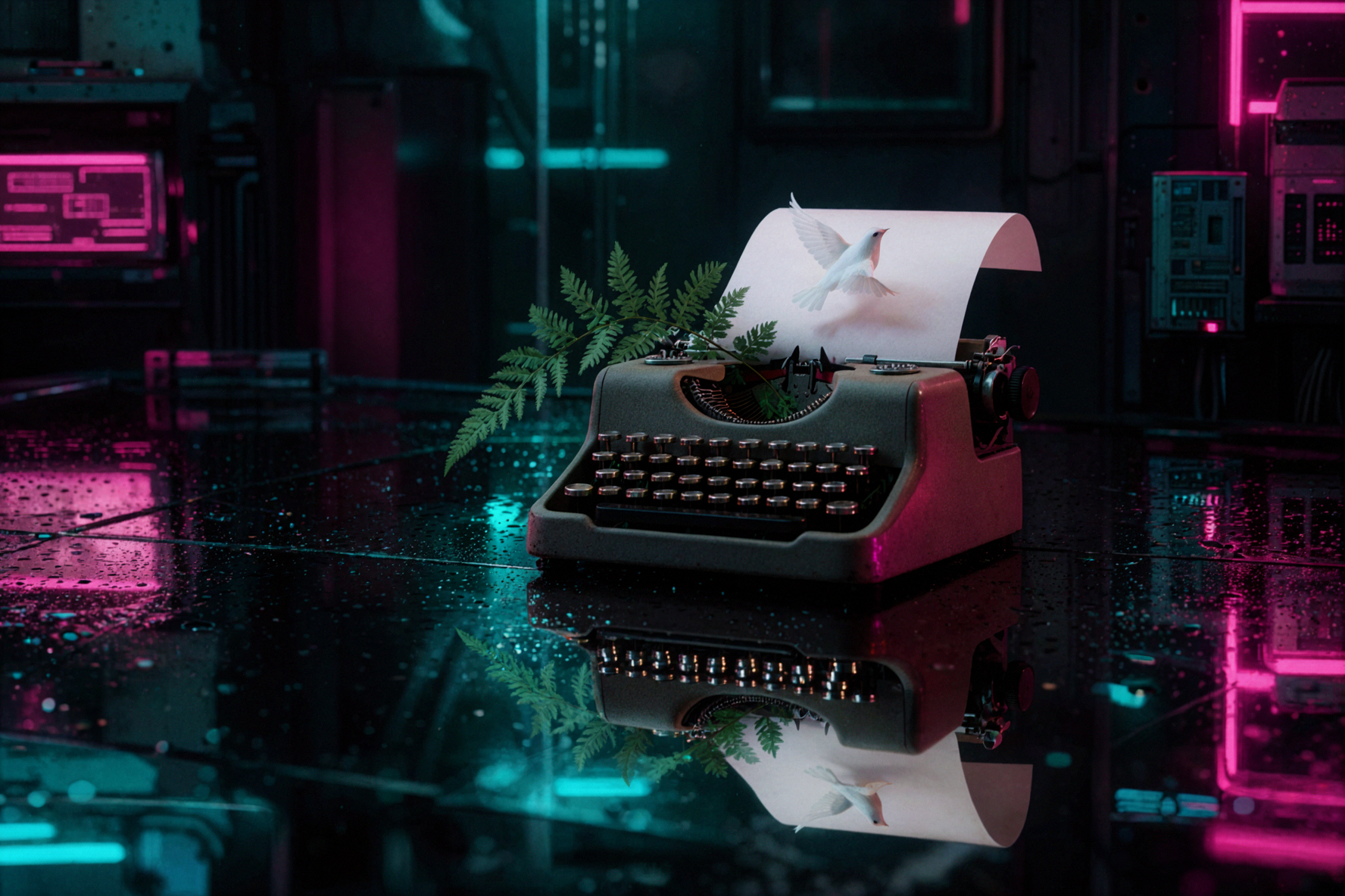 Máy đánh chữ thực vật · Đêm cyber