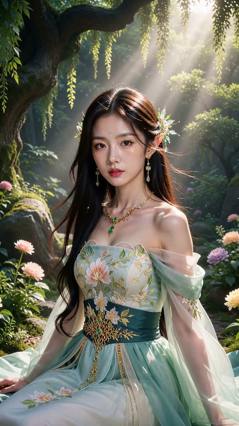 생생한 판타지 세계의 엘프 초상화