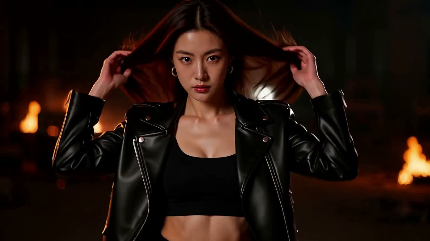 烈焰中的动作女主