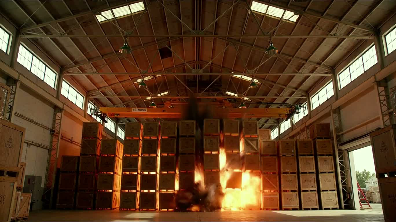 仓库爆破 — AI video creation