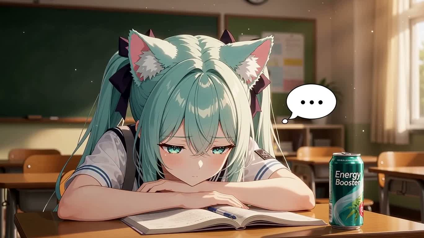 能量觉醒:猫耳少女的屋顶冲刺 — AI video creation