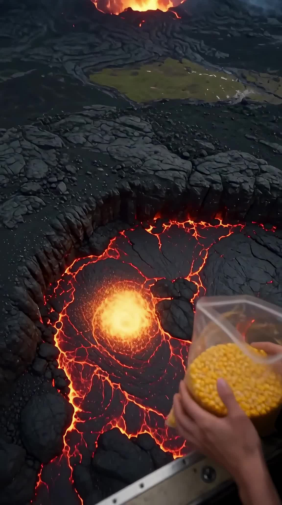 火山爆米花 17秒