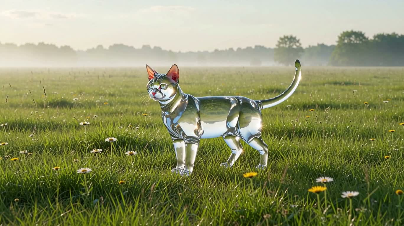 雾野玻璃猫 — AI video creation