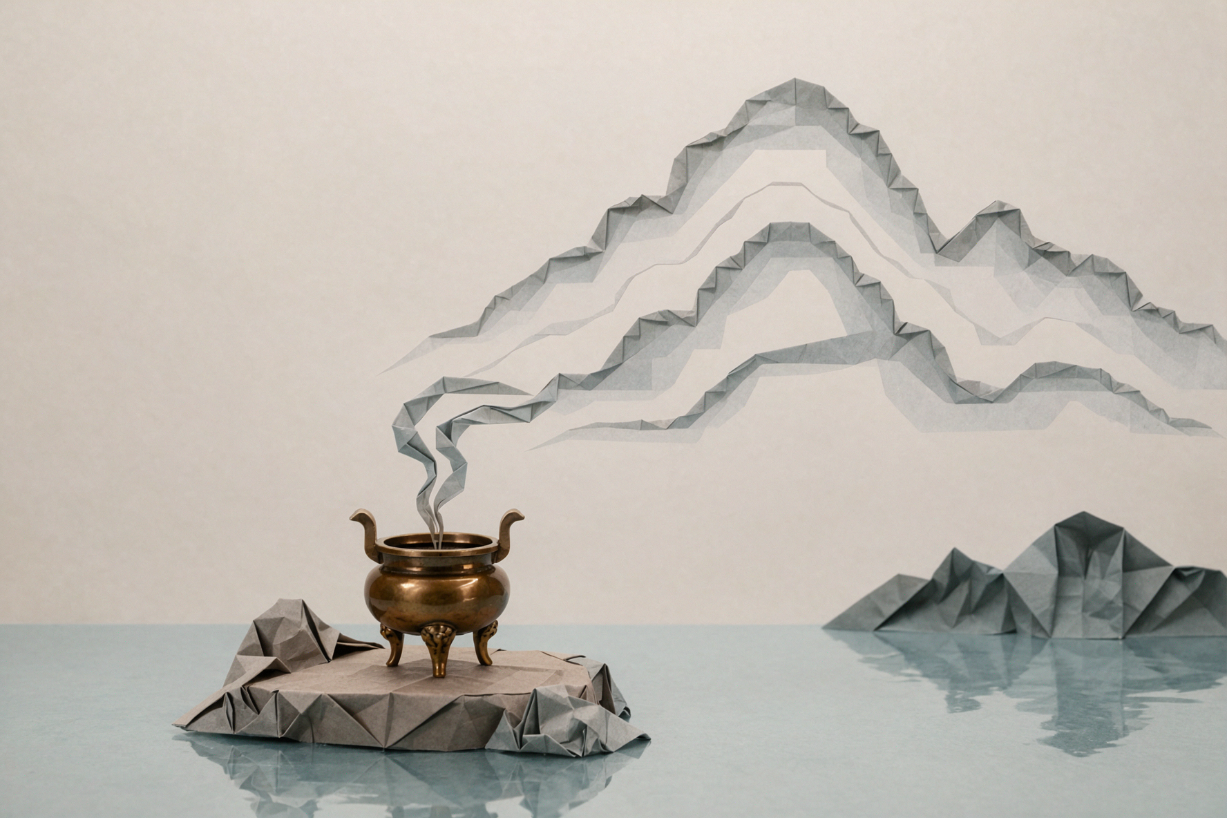 水上香炉 · 折纸雕塑