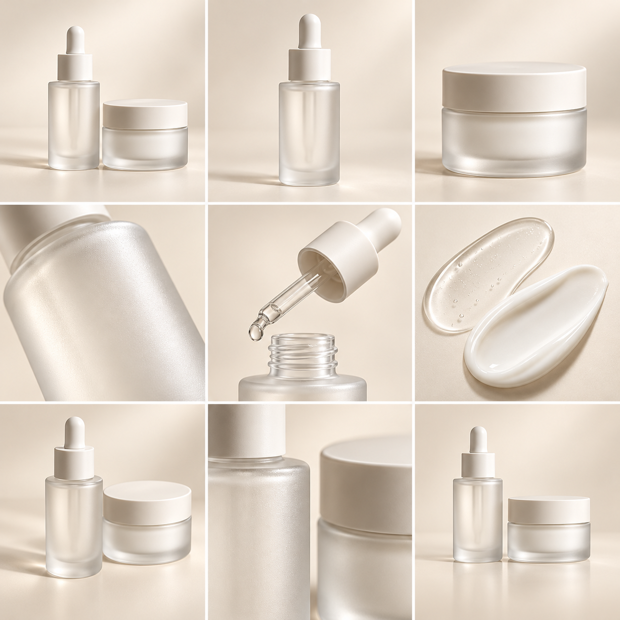 Storyboard publicitaire beauté haut de gamme 3×3