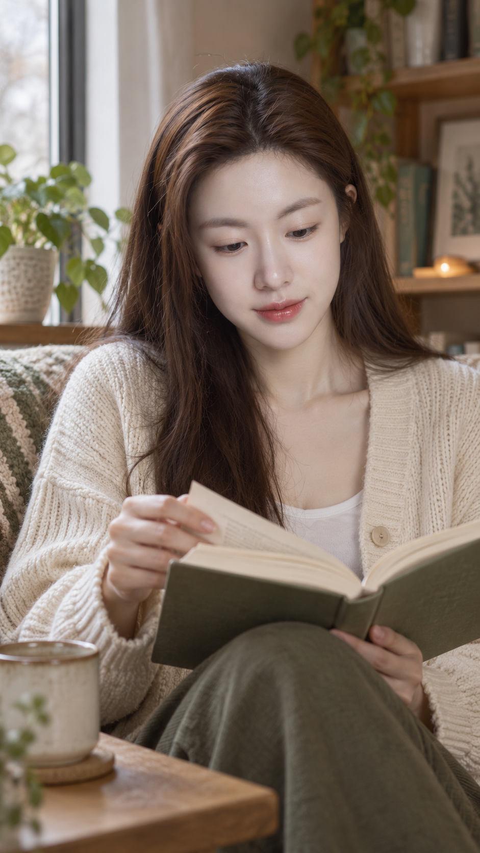 変数駆動の成人女性ライフスタイルポートレートテンプレート