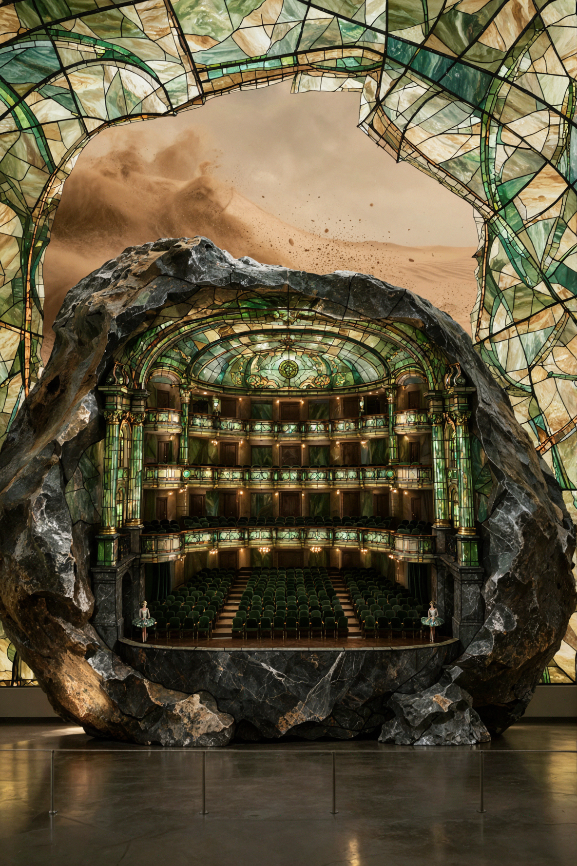 沙漠星际歌剧院 · 彩色玻璃 — AI image creation