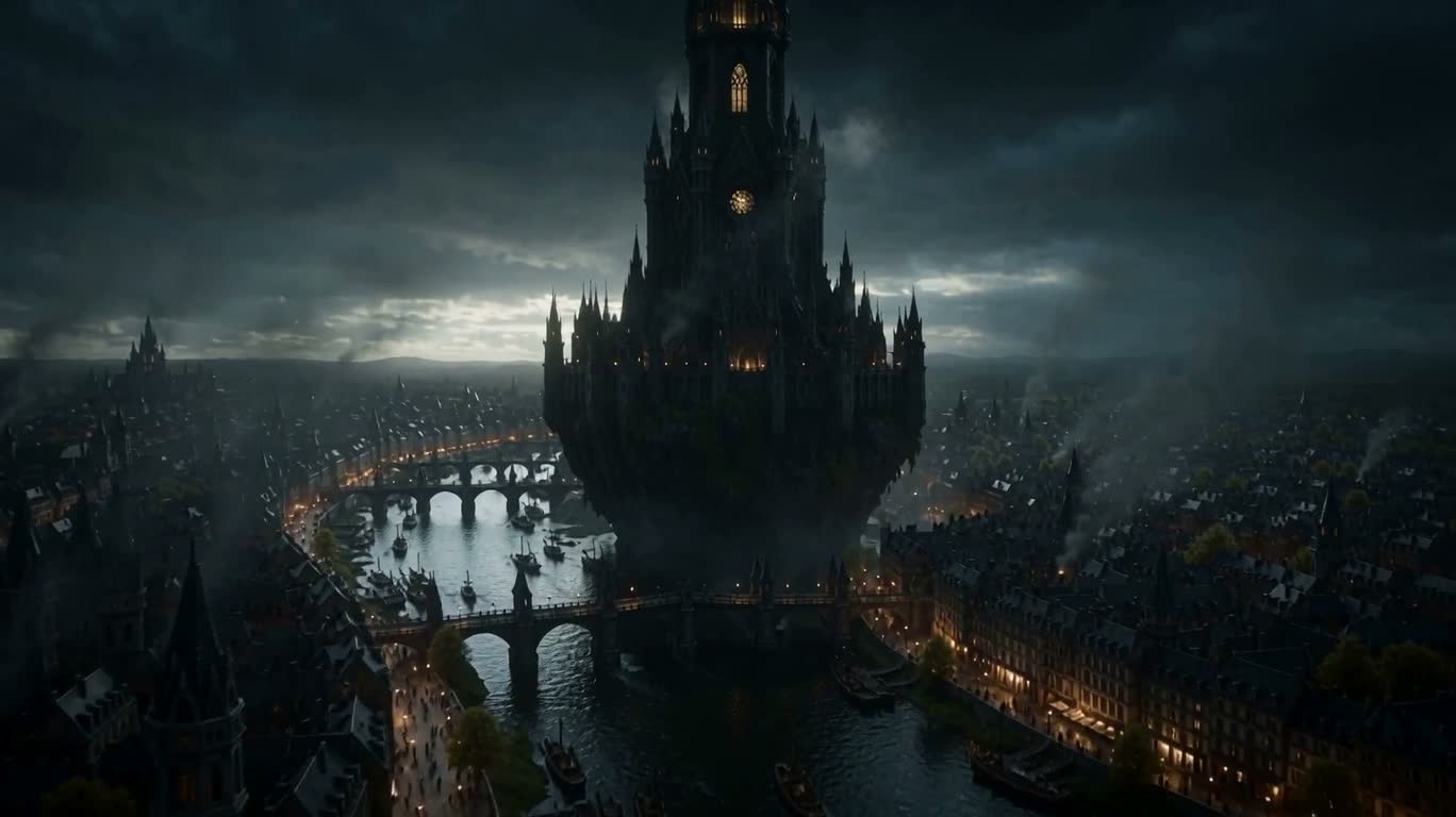 Gothic Tower Above the Thunderstorm