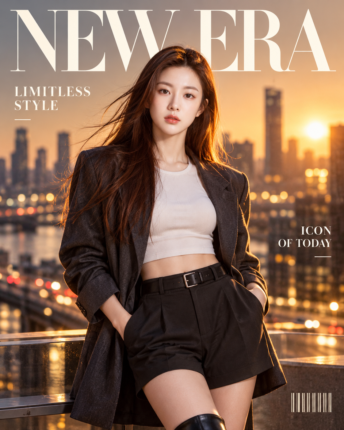成年女性黄金时刻都市高端时尚杂志封面