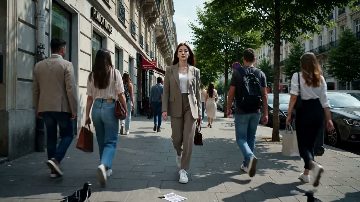 Cam sành trên phố không trọng lực — AI video creation