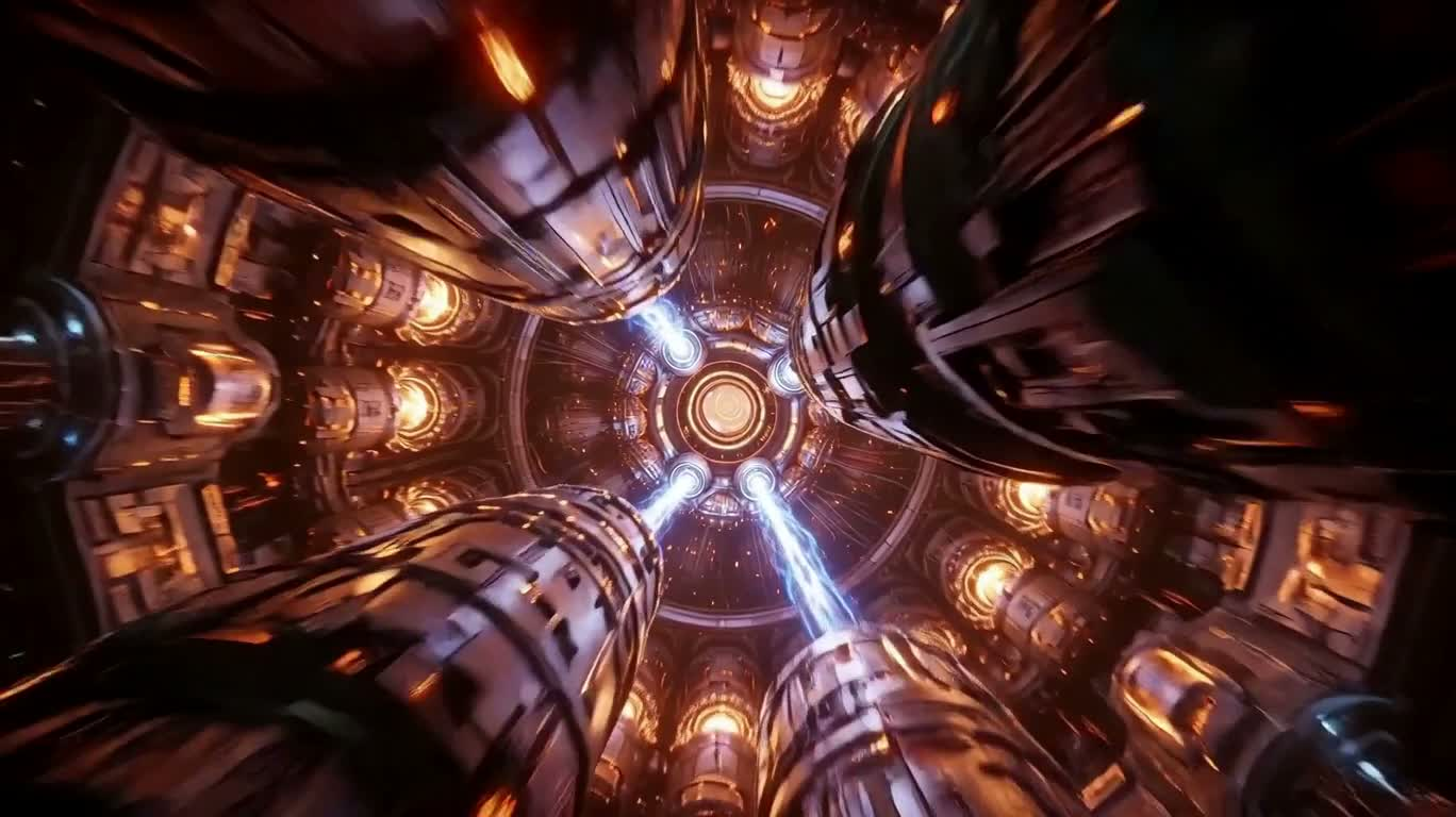 星舰内部至星云巡航 — AI video creation