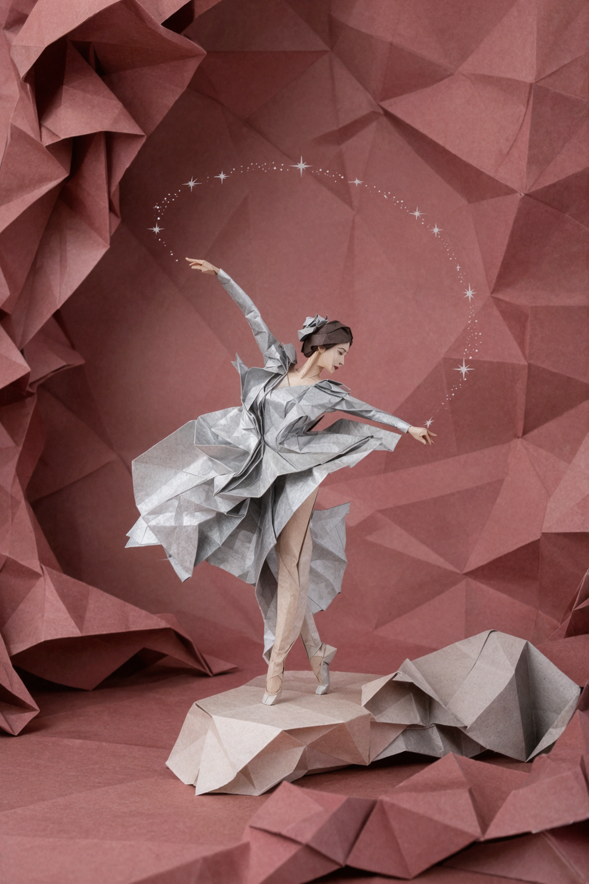 星尘舞者 · 折纸雕塑 — AI image creation