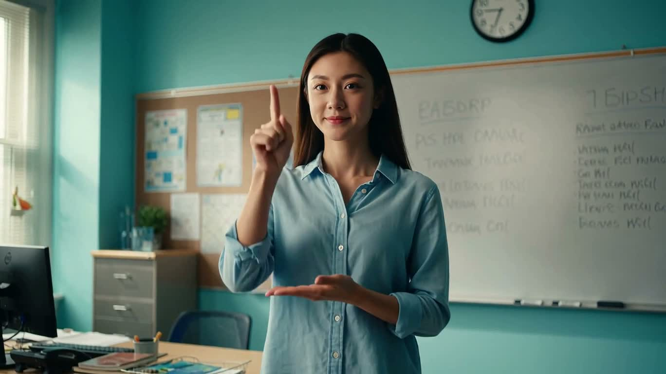手语传递的温暖瞬间 — AI video creation