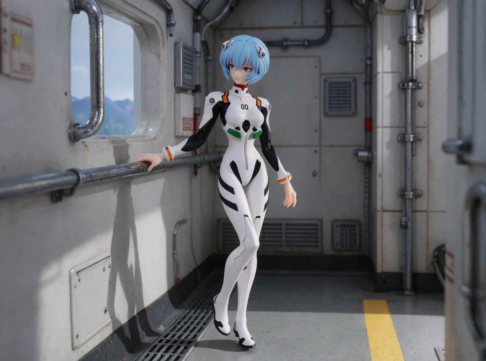 Rei Ayanami · Xoay người trong vô trọng lực · Bóng nắng gắt