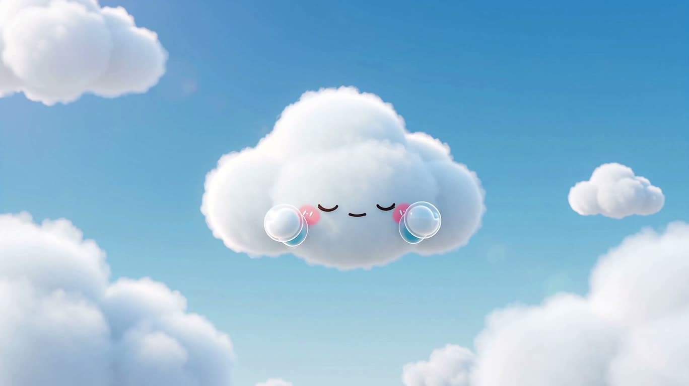 粉彩云朵的晴空奇遇 — AI video creation