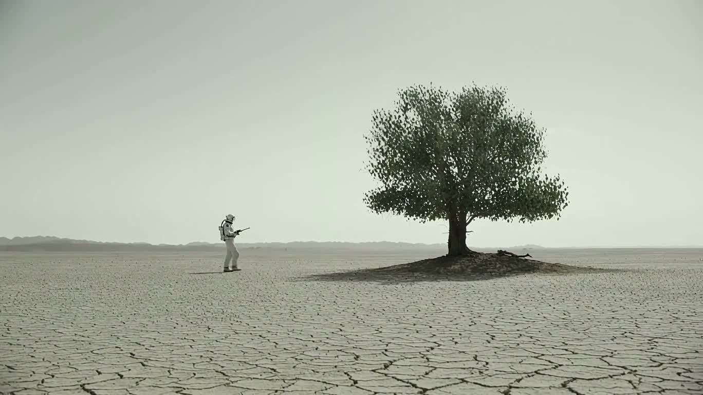 荒廃した惑星の最後の木
