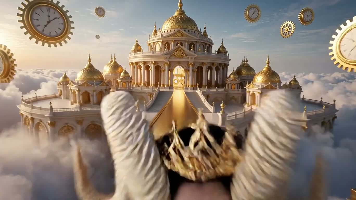 天空黄金幻境:选择你的生命 — AI video creation
