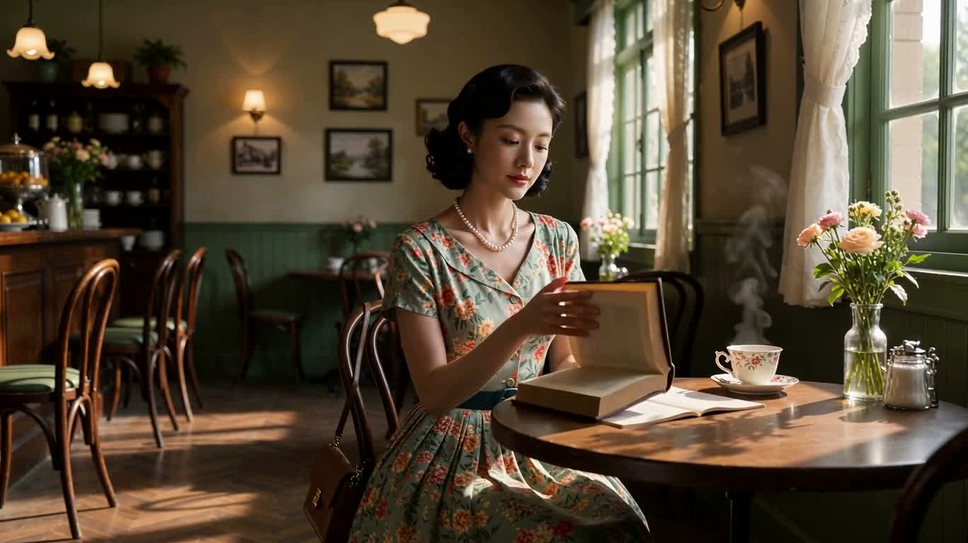 Quiet Afternoon at a Vintage Café — AI video creation