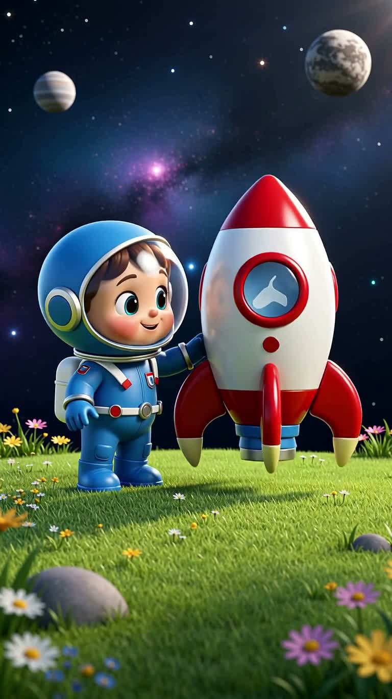 小小宇航员的星际旅程 — AI video creation