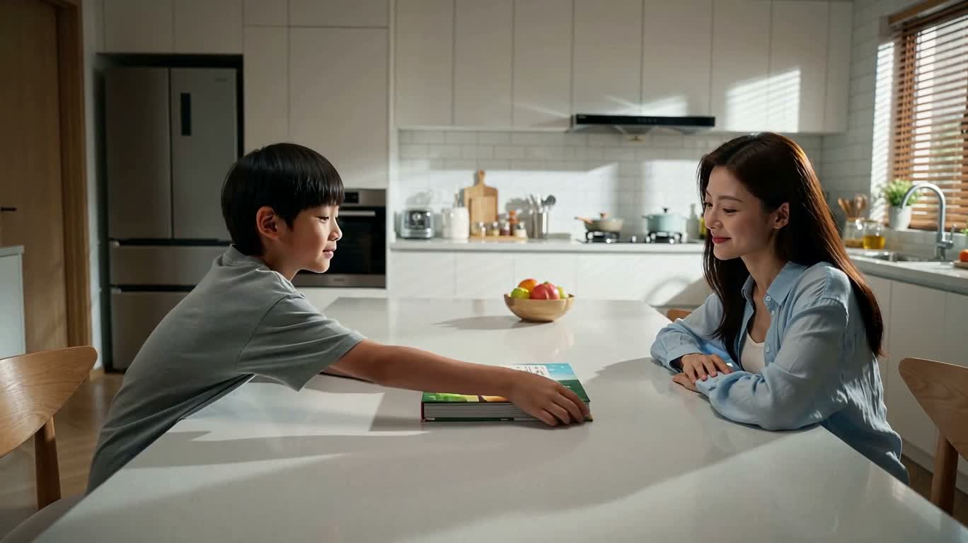 부엌 식탁 위의 마법 숲 책