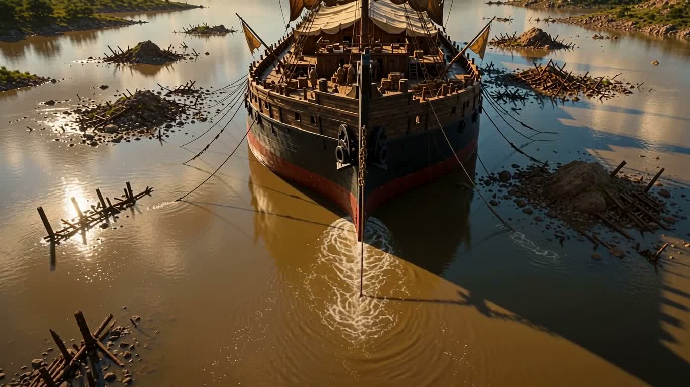 洪水の引いた箱舟と地平の虹 — AI video creation