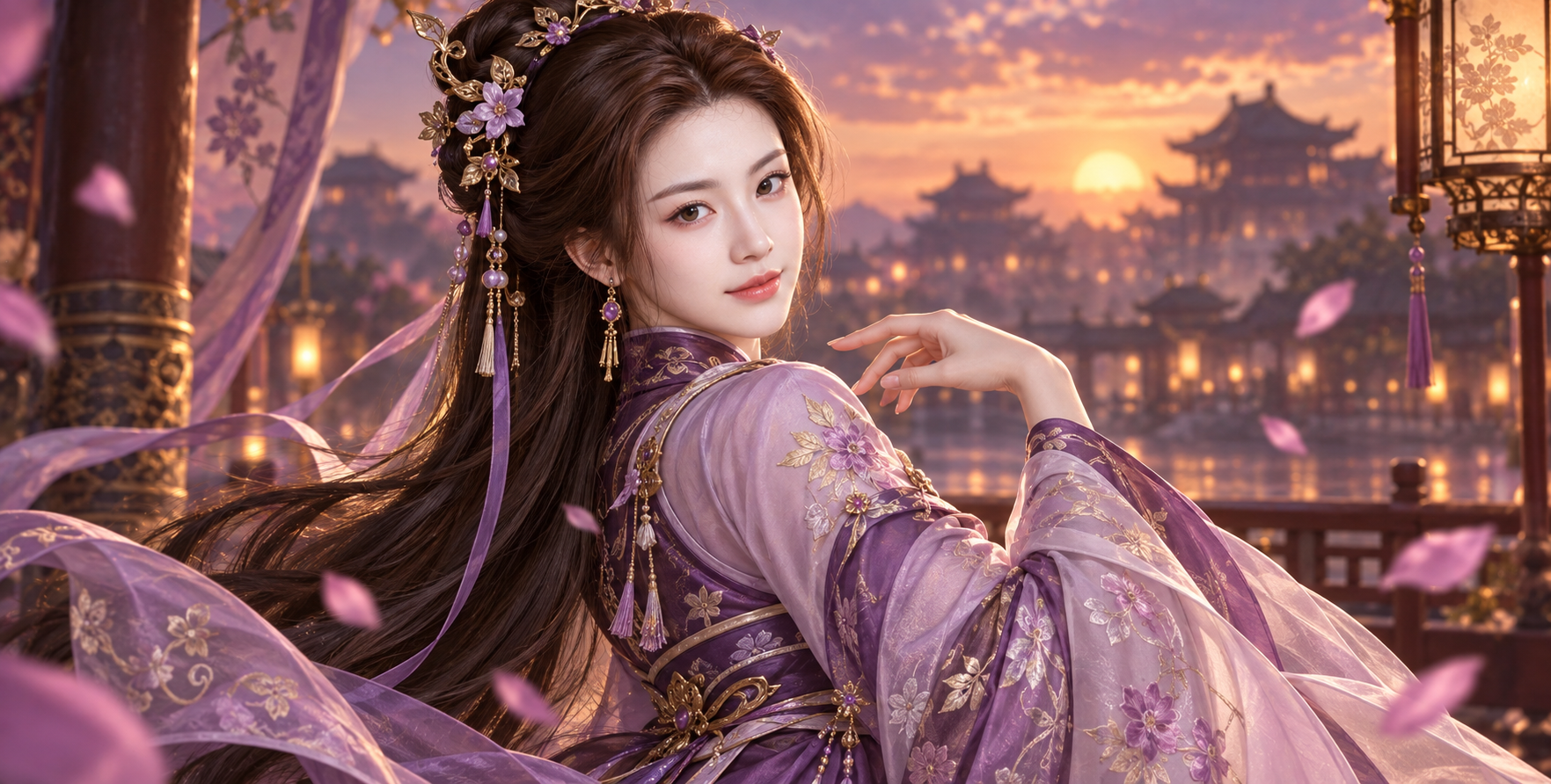 三国绝色貂蝉回眸立绘 — AI image creation