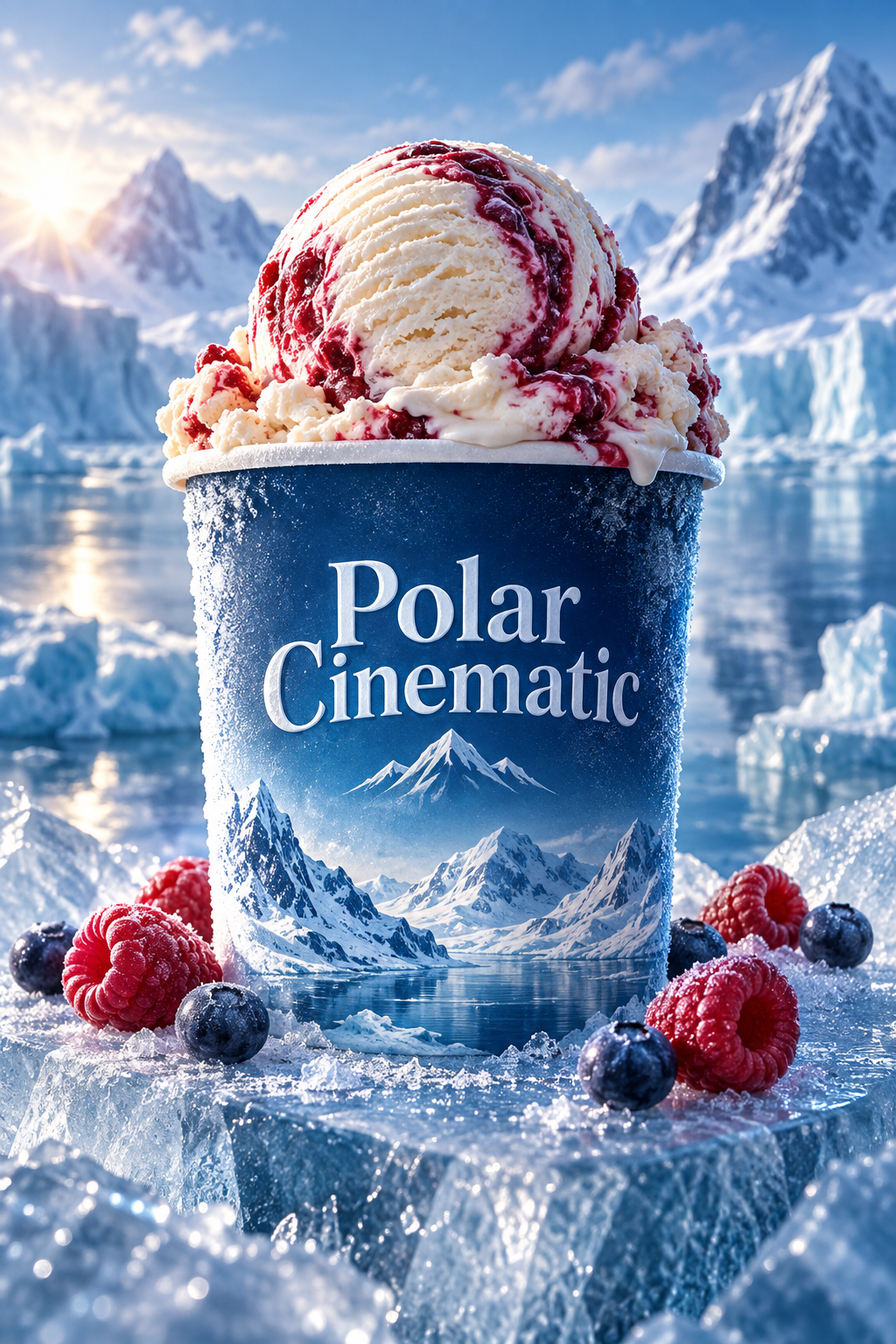 Polar Cinematic极地冰淇淋广告 — AI image creation