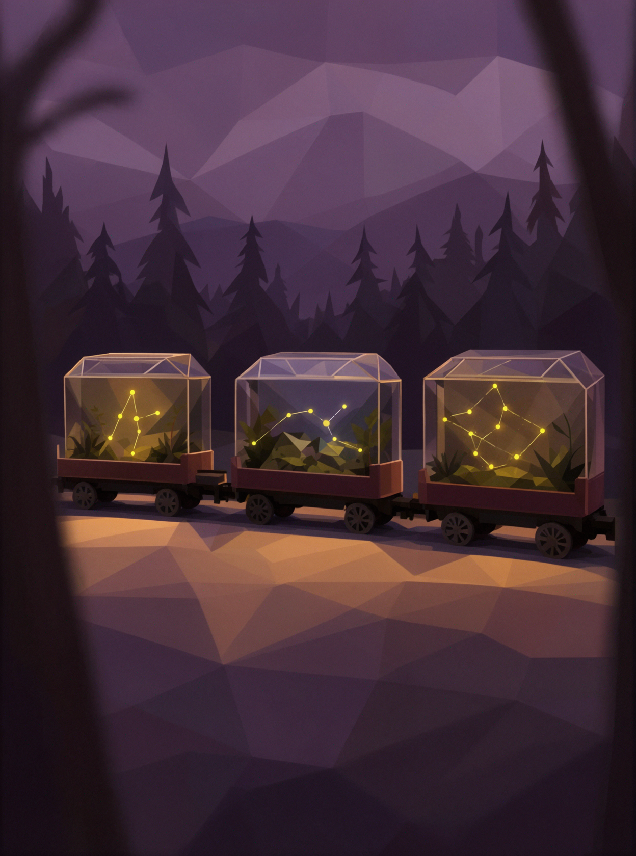 Tàu đom đóm · Low Poly