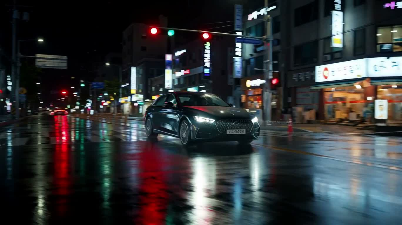 雨夜海岸线的闺蜜公路旅行