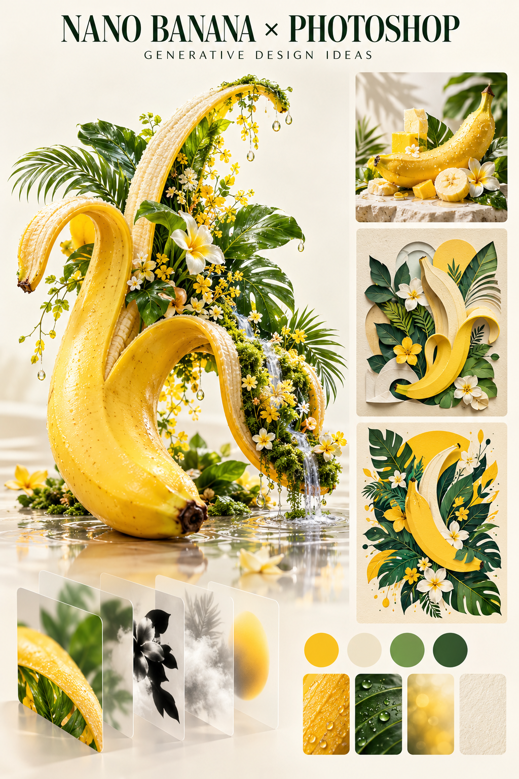 纳米香蕉与Photoshop生成式设计灵感板 — AI image creation