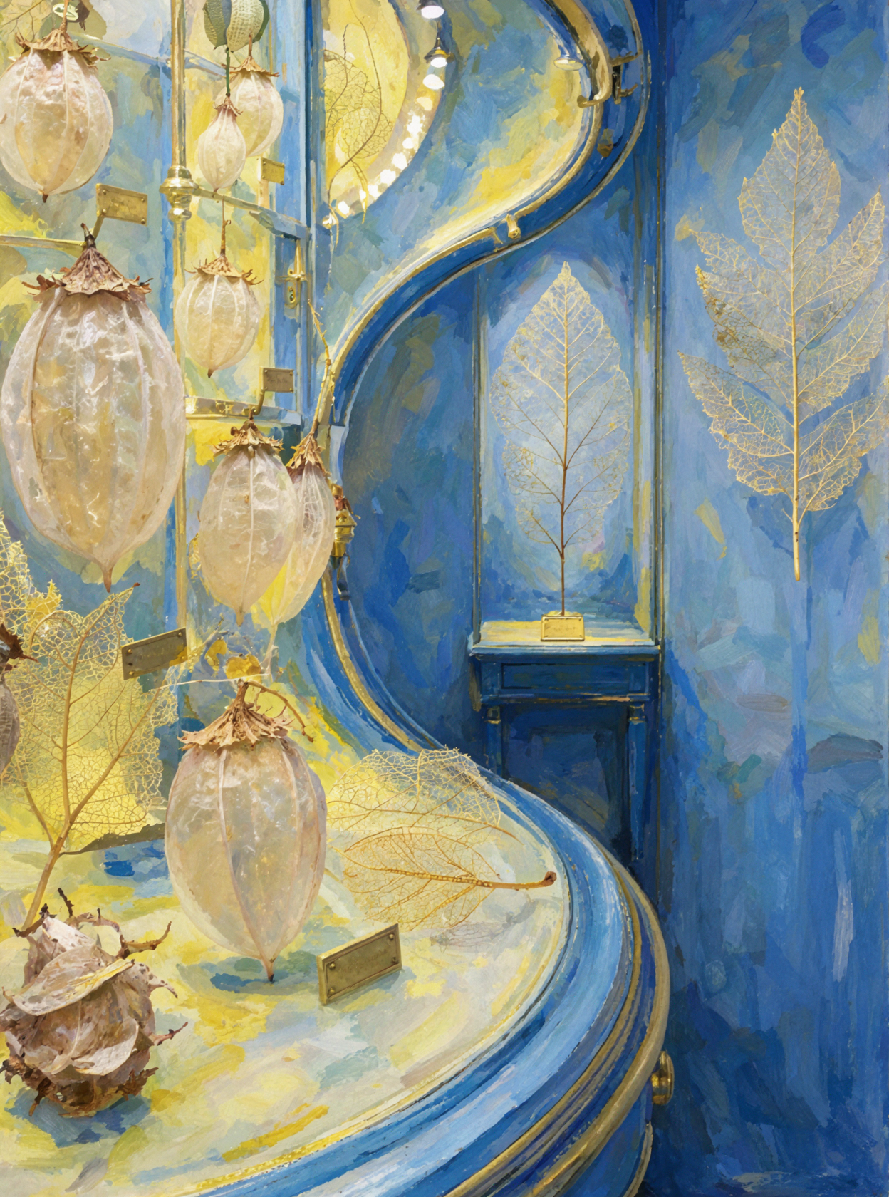 Archives botaniques dorées · Lumière et couleur impressionnistes — AI image creation