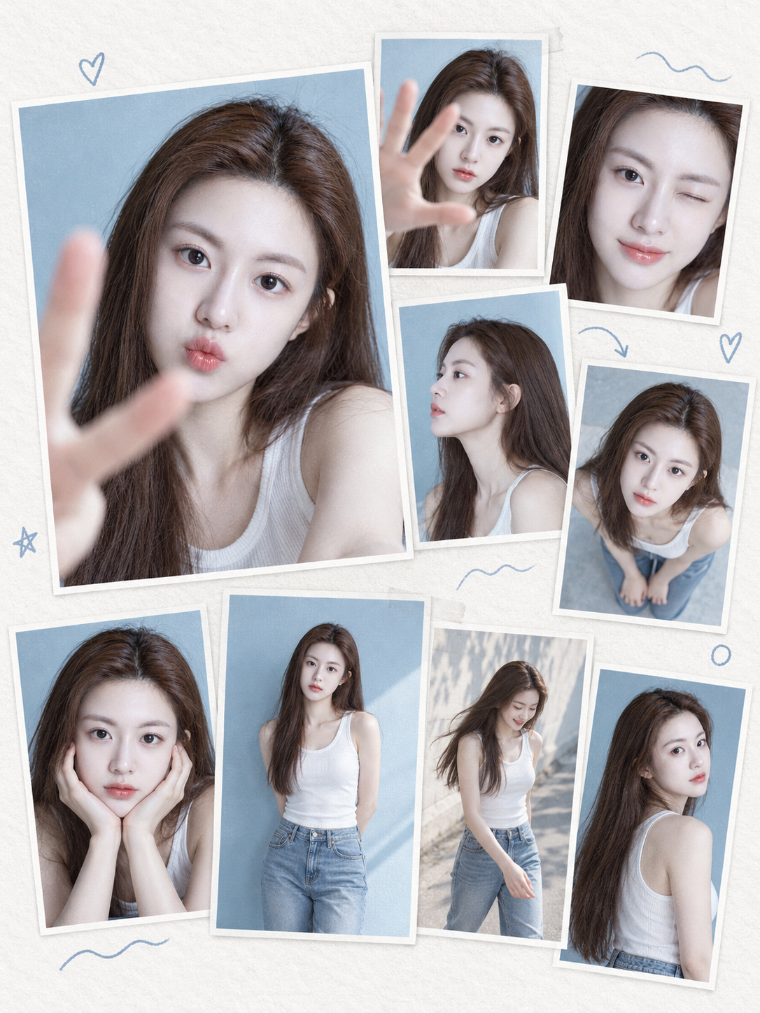 Gợi ý chụp ảnh chân dung phong cách poster collage tối giản Hàn Quốc
