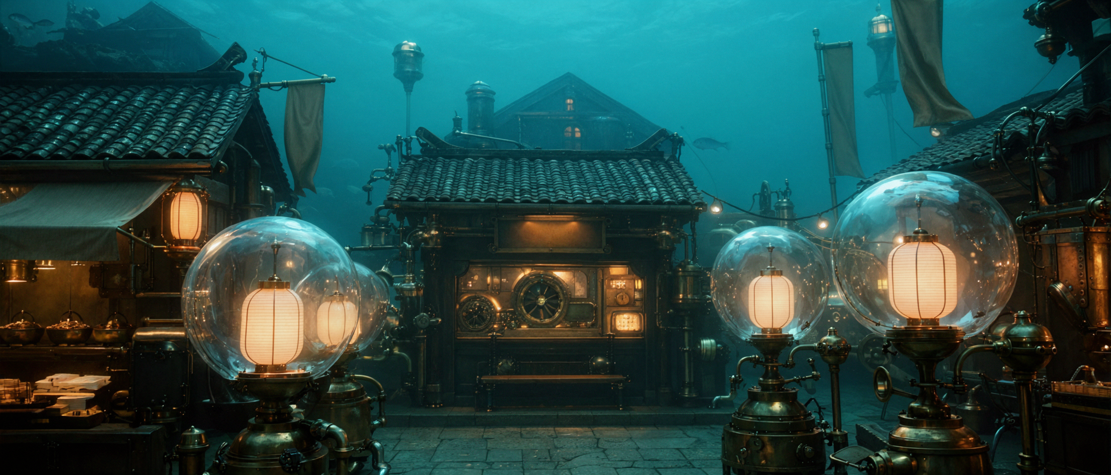 灯笼水下街 · 蒸汽朋克