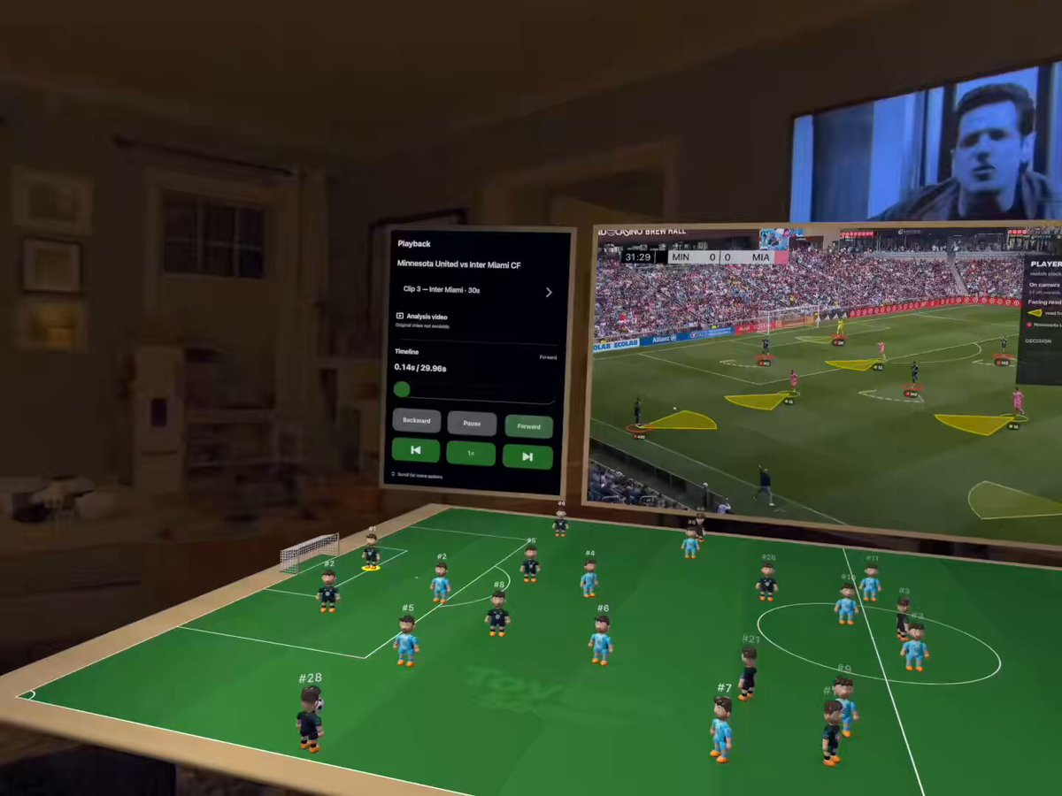 AR soccer passing lane analysis