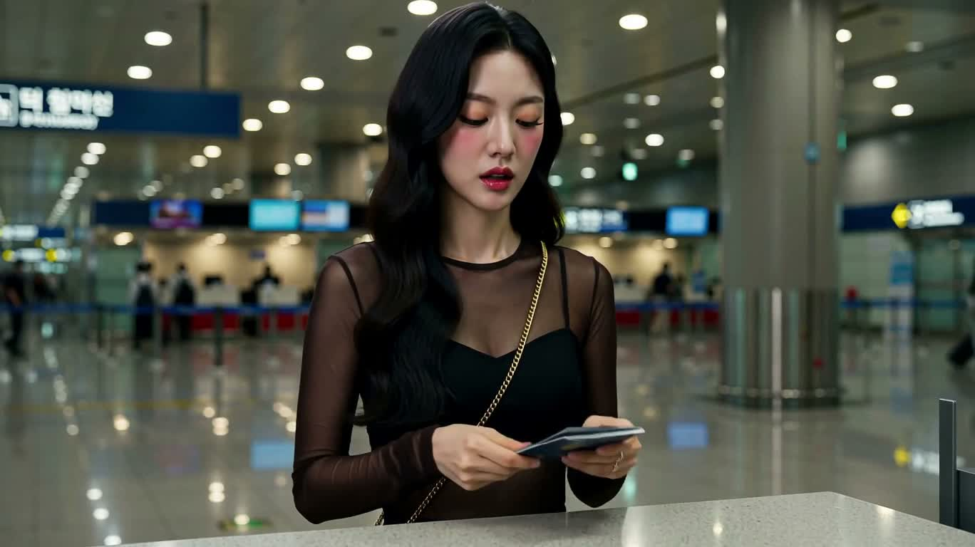 机场柜台的身份反转 — AI video creation