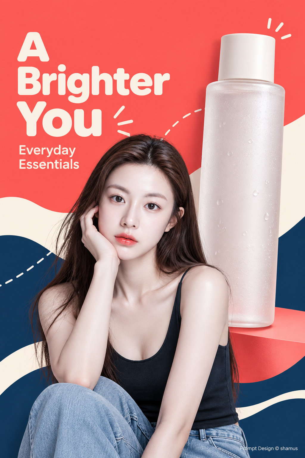 Z世代风格的高对比日用品电商海报 — AI image creation