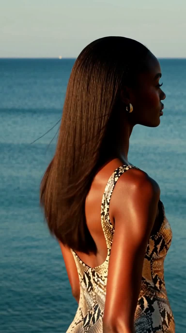 Golden Fashion Editorial on the Sea Cliff