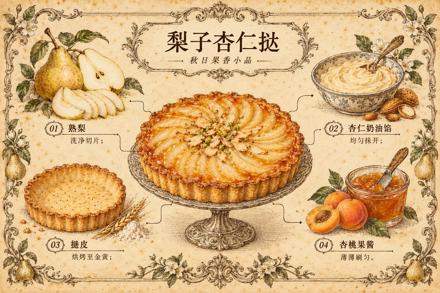 ヴィンテージ料理百科事典の食べ物分解図