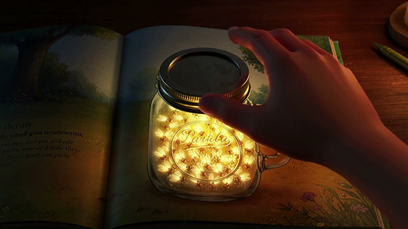 萤火虫 jar 的魔法绽放 — AI video creation