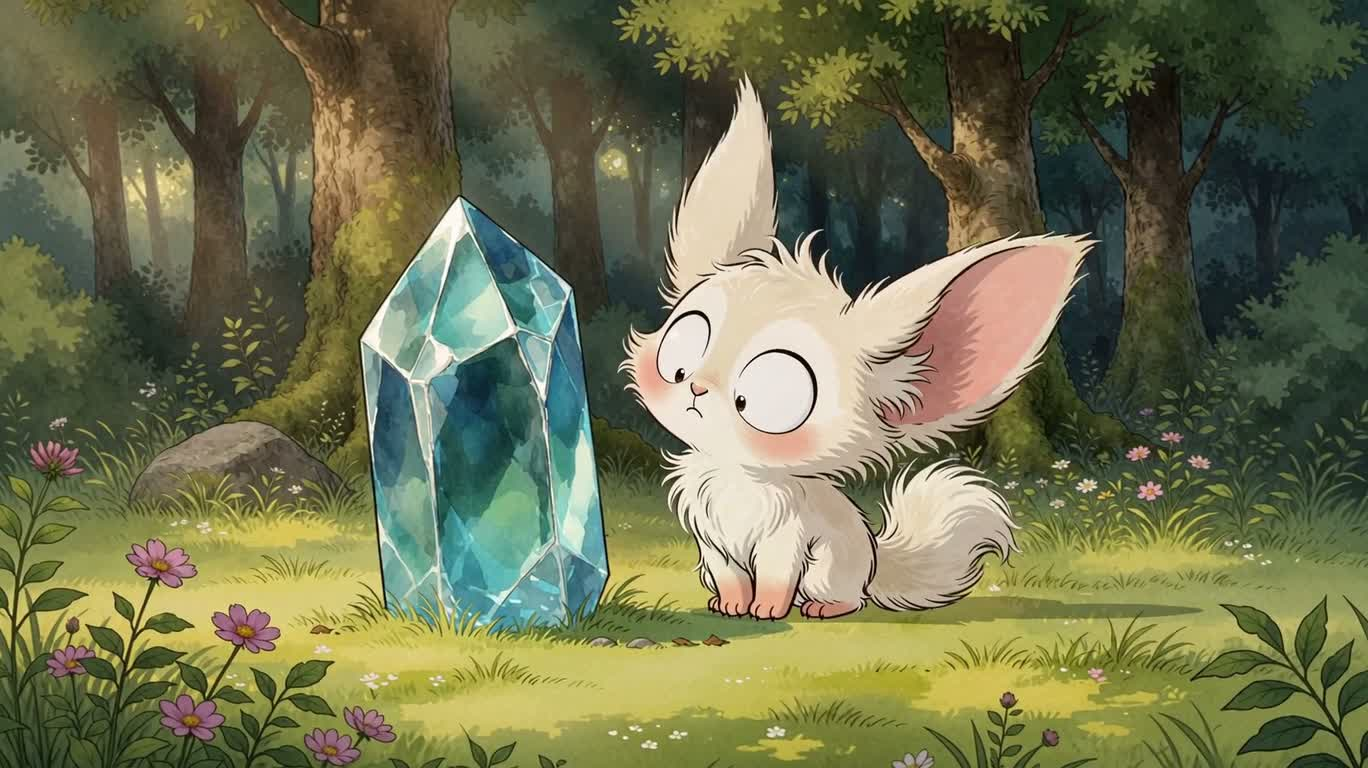 小兽与发光水晶的森林奇遇