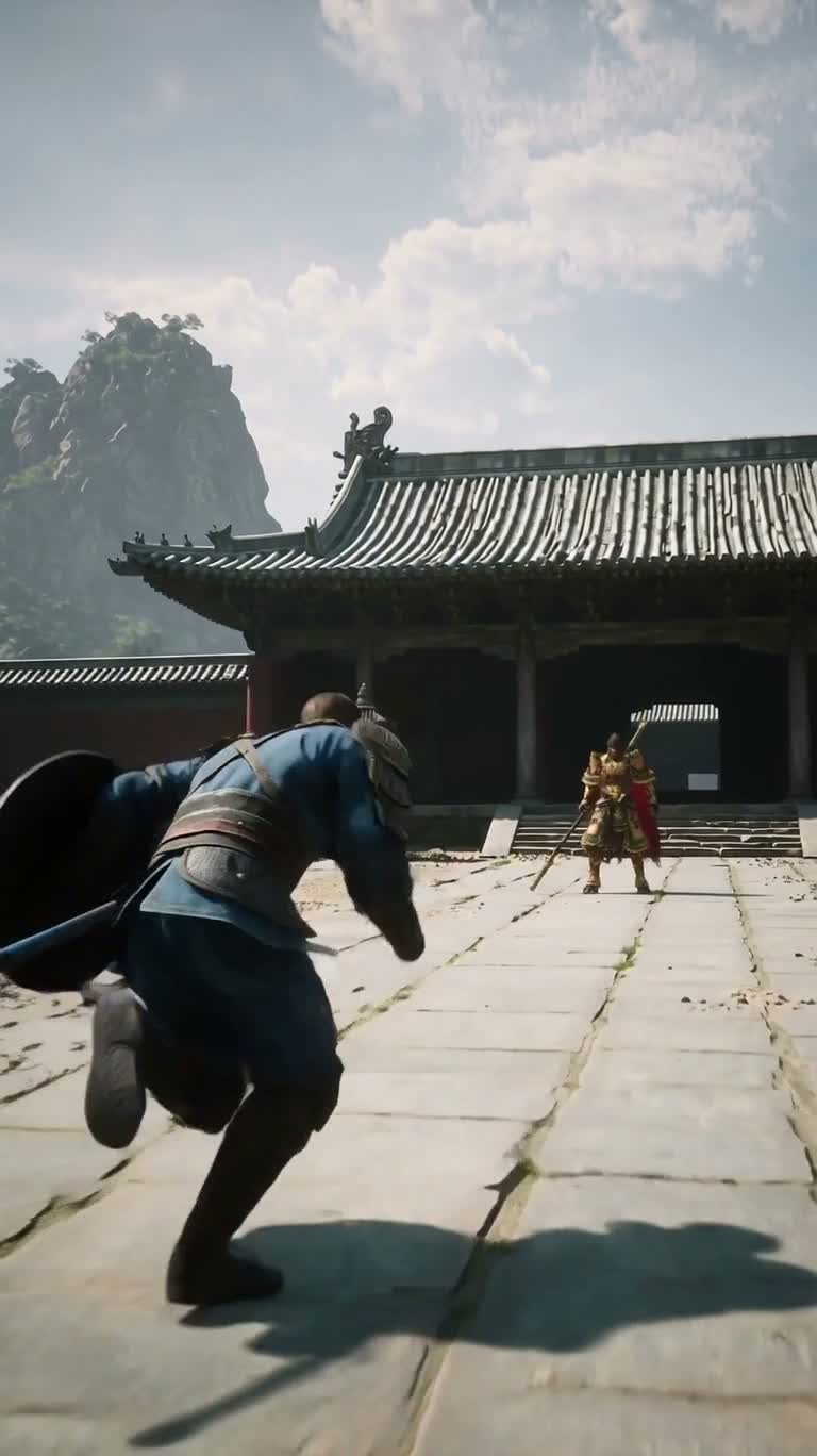 神猴战士对决盾牌英雄 — AI video creation