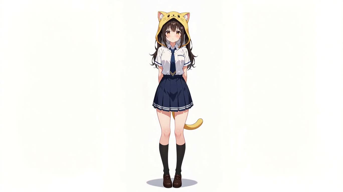 白境猫耳校园角色 — AI video creation