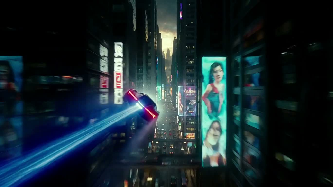 霓虹天际线极速突围 — AI video creation