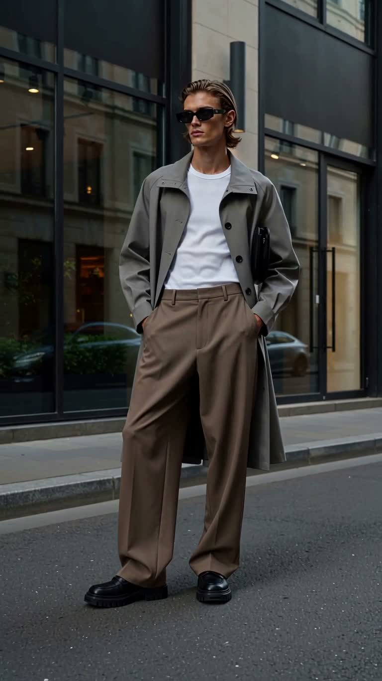 Futuristic City Street Fashion Portrait