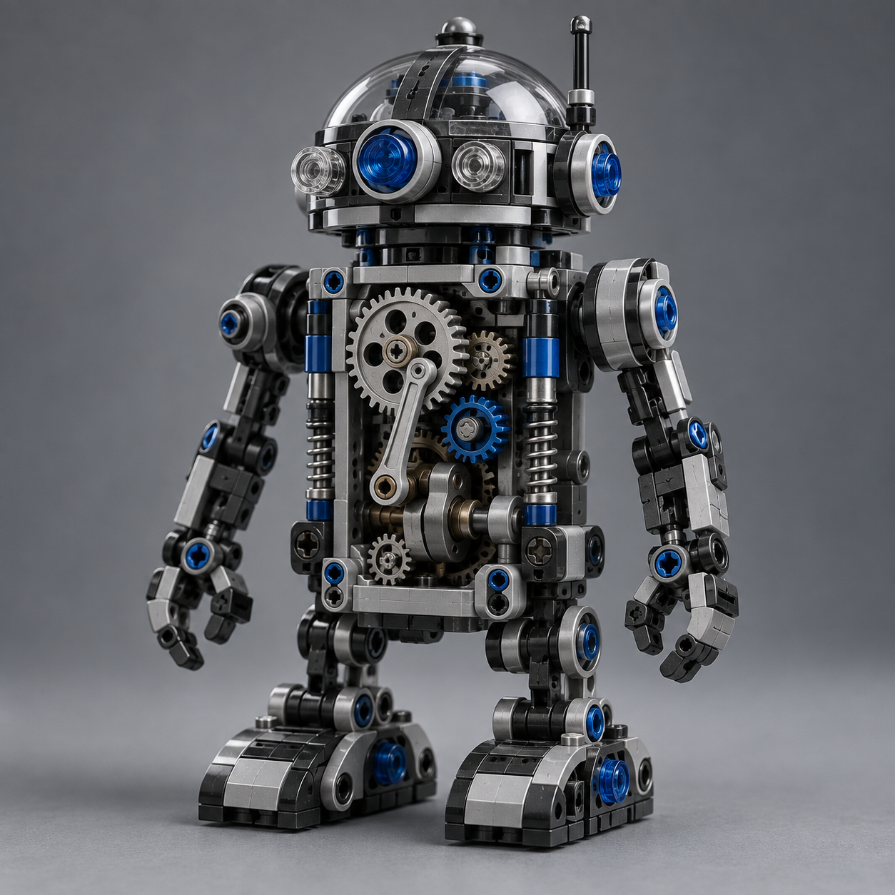 复古未来机械积木自动机产品微距照 — AI image creation