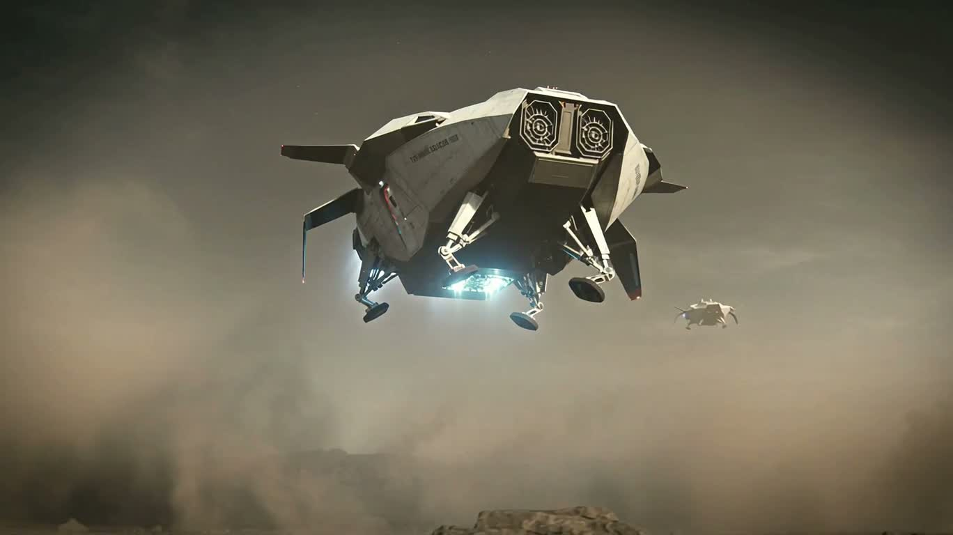 Lander in Alien Dust