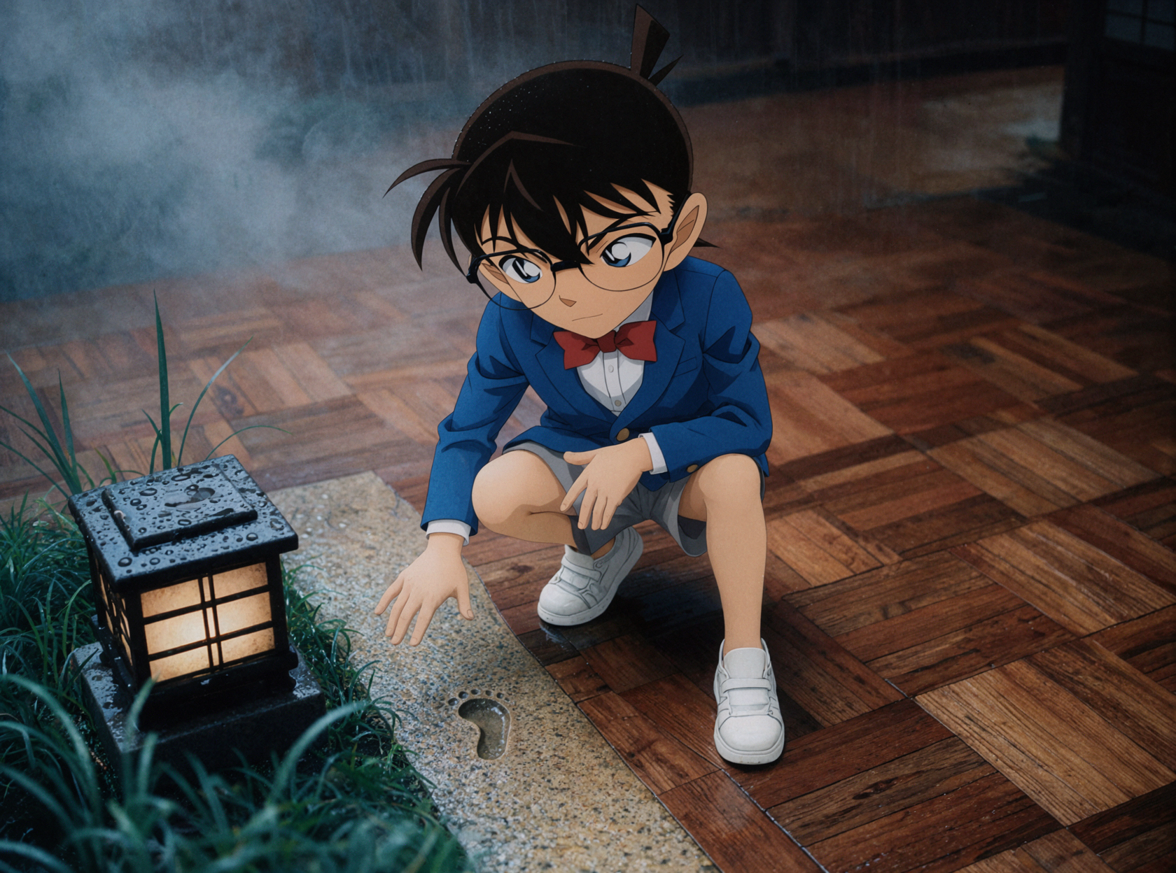 Conan Edogawa · Indices sous la lampe · Négatif couleur